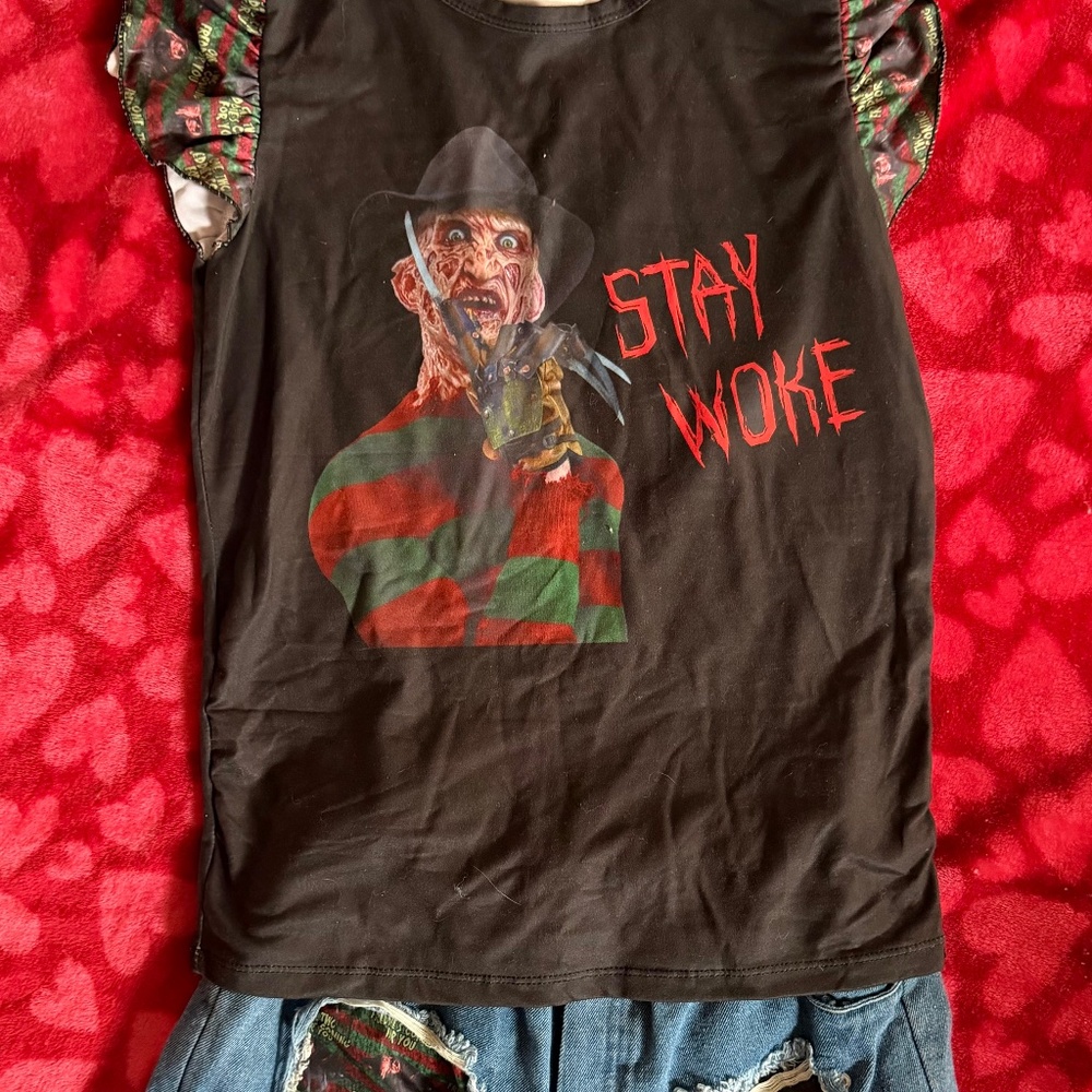 Girls Freddy Kruger short outfit Size 8/9